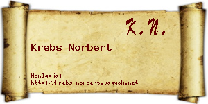 Krebs Norbert névjegykártya